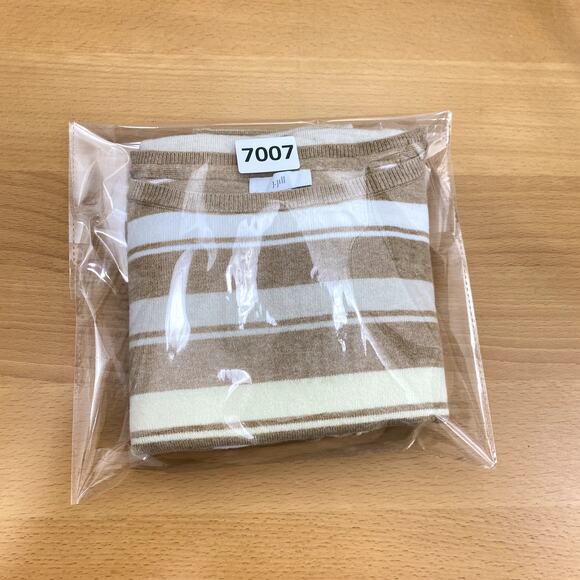 J Jill Knit Sweater Womens Petite Size Small Brown Stripe Print Long Sleeve - Picture 11 of 11